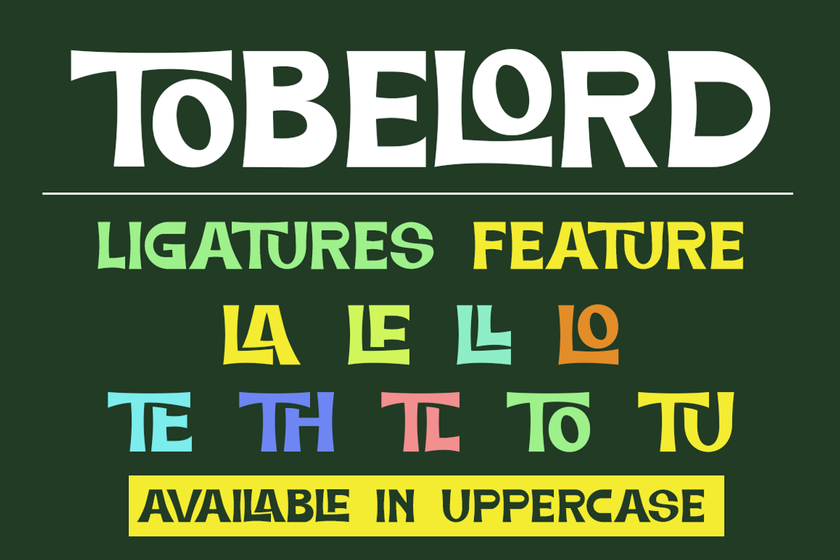 TOBELORD Display Sans Serif, a Sans Serif Font by Haksen (Photo 3 of 9)