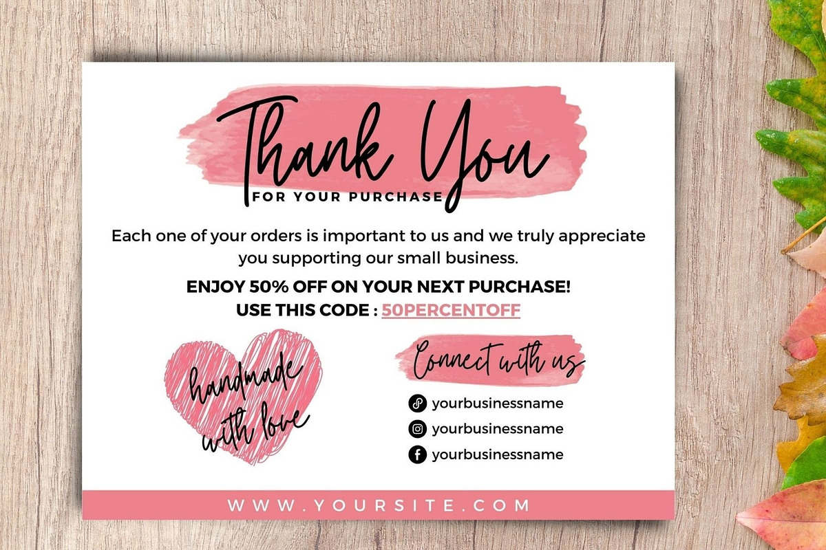 Business Thank You Card Canva 5, a Card Template by bonadigitals