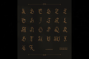 Djokovic Calligraphic Typeface, a Blackletter Font by infernostudio3 (Thumbnail 9 of 11)