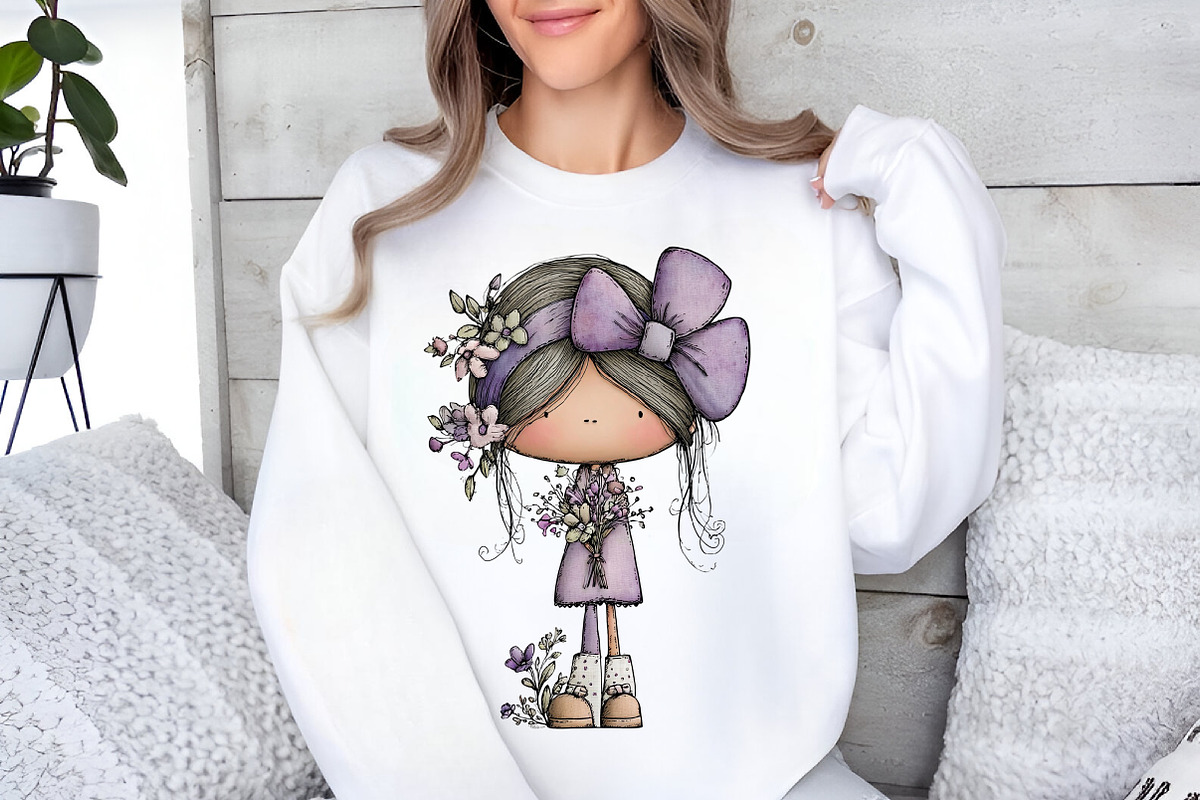 Whimsical Spring Girls Clipart, an Illustration by GatewayDesign (Photo 4 of 6)