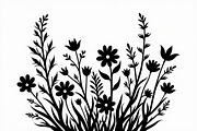 Elegant Wildflower Silhouette Bundle, an Illustration by Creativeshirt (Thumbnail 9 of 13)