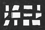 90 White Torn Ripped Paper Pieces, a Texture Graphic by Ksuview (Thumbnail 4 of 10)