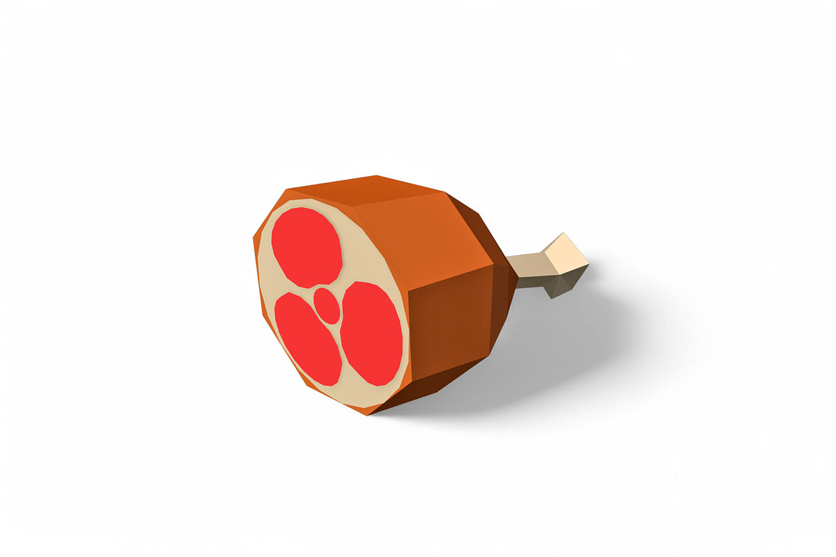 Chicken leg piece - 3d papercraft, a Print Template by PAPER amaze (Photo 4 of 4)
