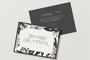 Floral Thank you Card Canva Template, a Card Template by LePosey Studio (Thumbnail 4 of 6)