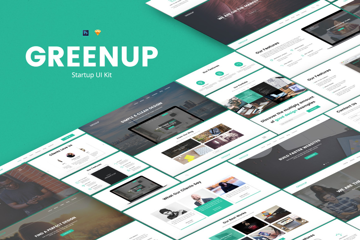 Greenup UI Kit, an UI Kit Template by Milos Knezevic (Photo 1 of 15)