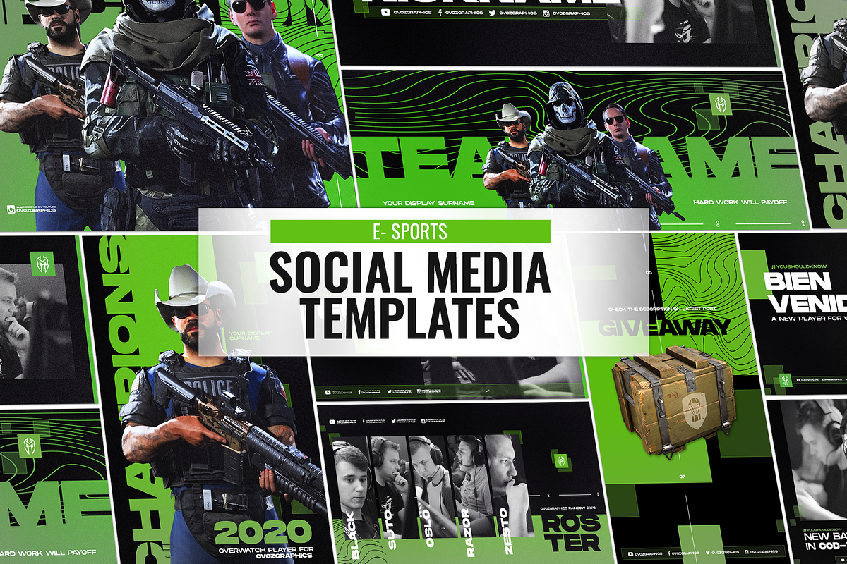E - Sports Social Media Template, a Social Media Template by Creathift (Photo 1 of 7)