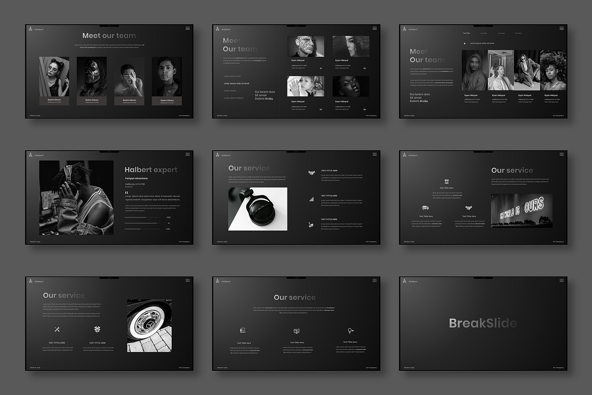 Halbert - Business PowerPoint, a Presentation Template by Dens Creative Studio (Photo 3 of 6)
