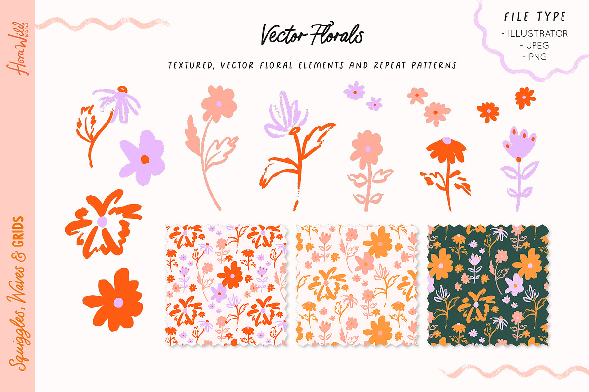 Squiggles, Waves, Grids, a Pattern Graphic by Flora Wild Designs (Photo 5 of 8)