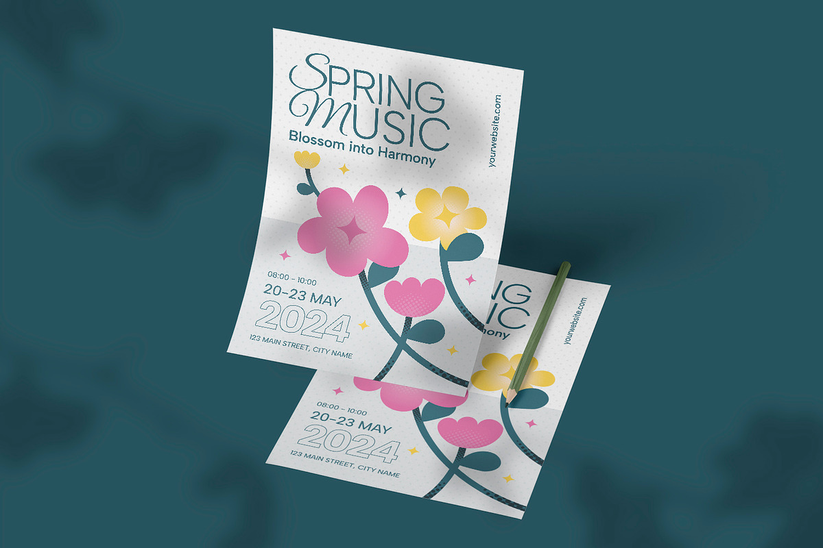 Spring Music Fest - Poster Template, a Poster Template by VUNIRA (Photo 2 of 2)