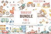 Transport bundle partIII watercolor, a Decorative Illustration by Marina Ermakova (Thumbnail 1 of 29)