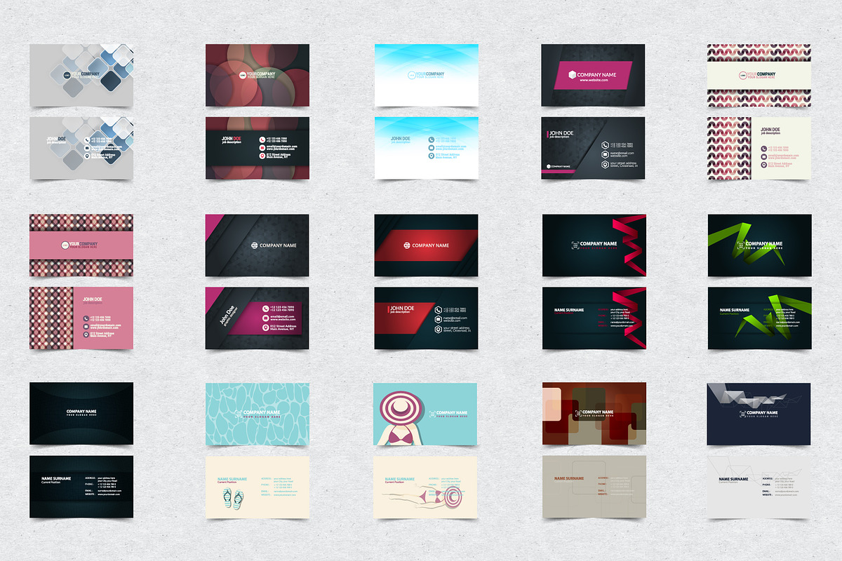 250 Business Card Vector Templates, a Business Card Template by Bobboz Store (Photo 9 of 18)