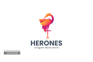 Heron Gradient Colorful Logo, a Branding & Logo Template by ivan_artnivora