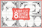 Elegant Floral Border Vector Set, an Illustration by Gfx_Store (Thumbnail 1 of 9)