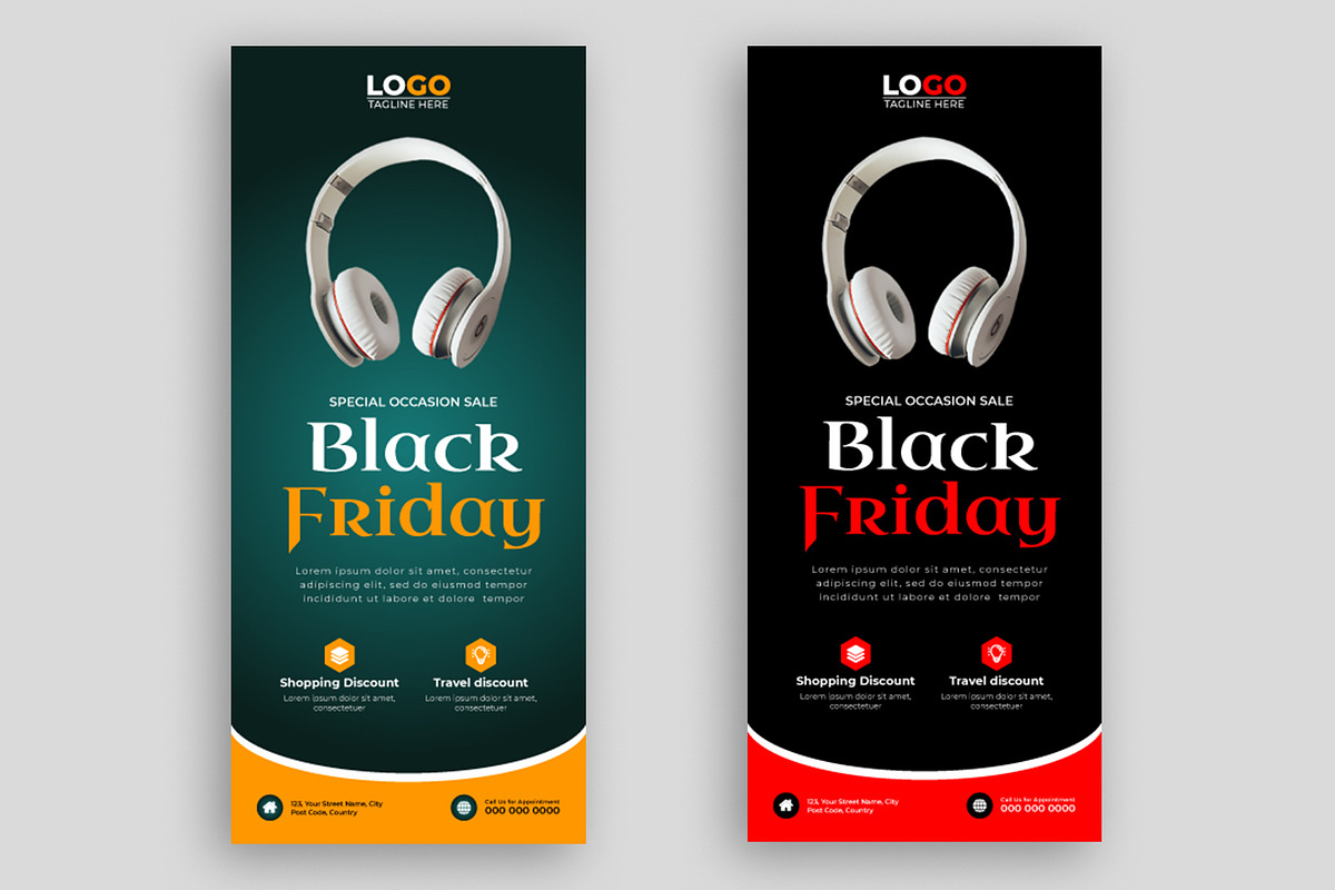 Black Friday rack card or dl flyer, a Flyer Template by nandinigraphics