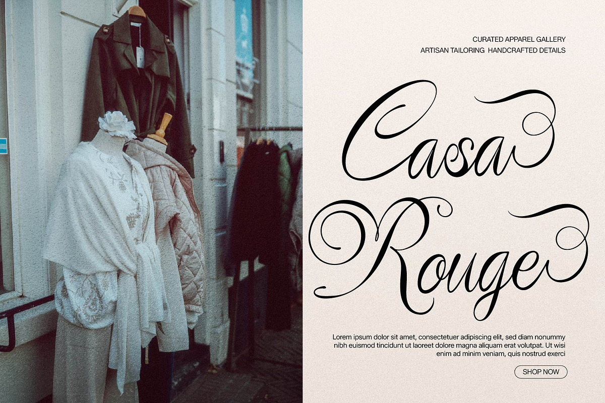 Rustaliya | Classic Elegant Script, a Script Font by gracetype_studio (Photo 4 of 11)