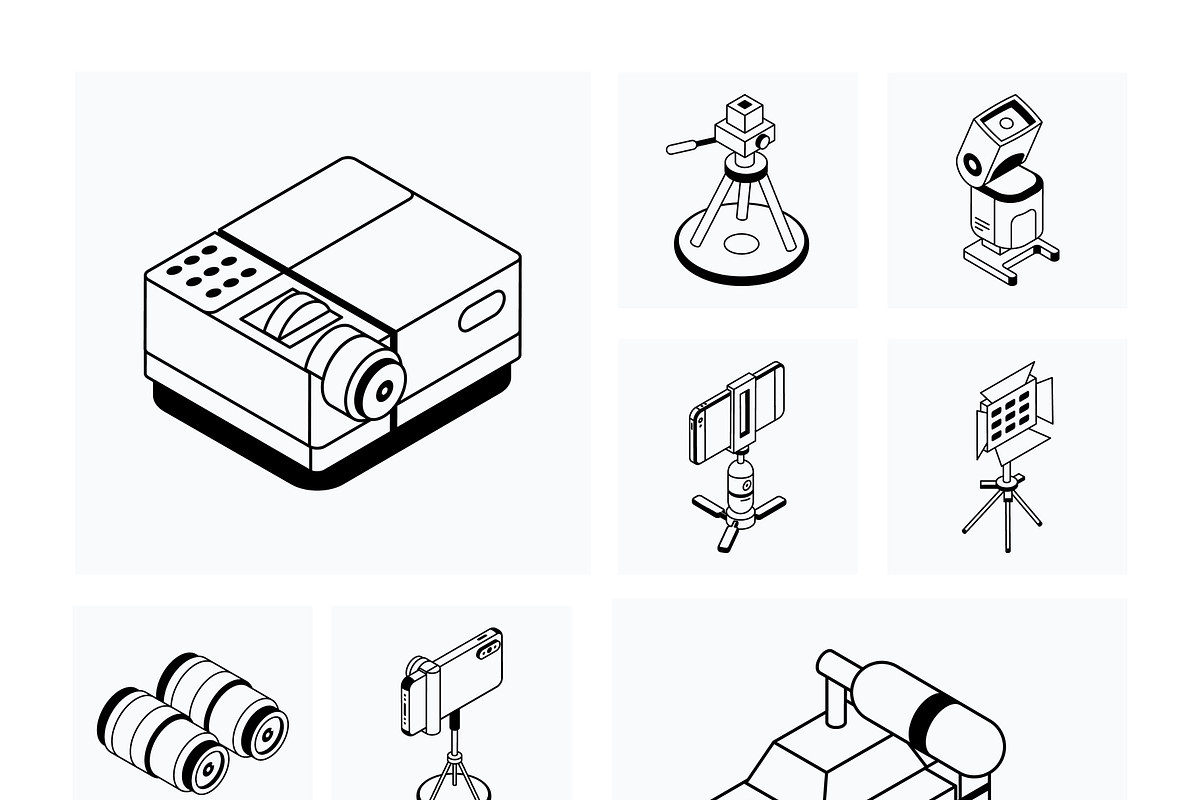 Animated Isometric Photography Icons, a Duotone Icon by Vectors Market (Photo 11 of 12)