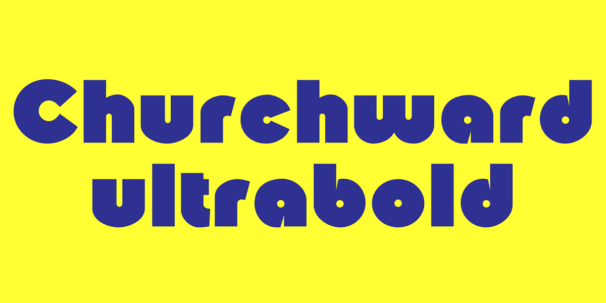 Churchward Ultra Bold, a Sans Serif Font by Wooden Type Fonts