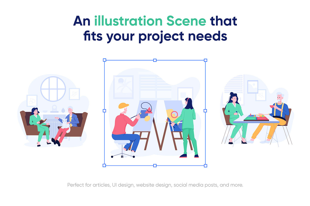 Flat Nursing Illustrations, a Healthcare Illustration by Prosymbols (Photo 3 of 6)