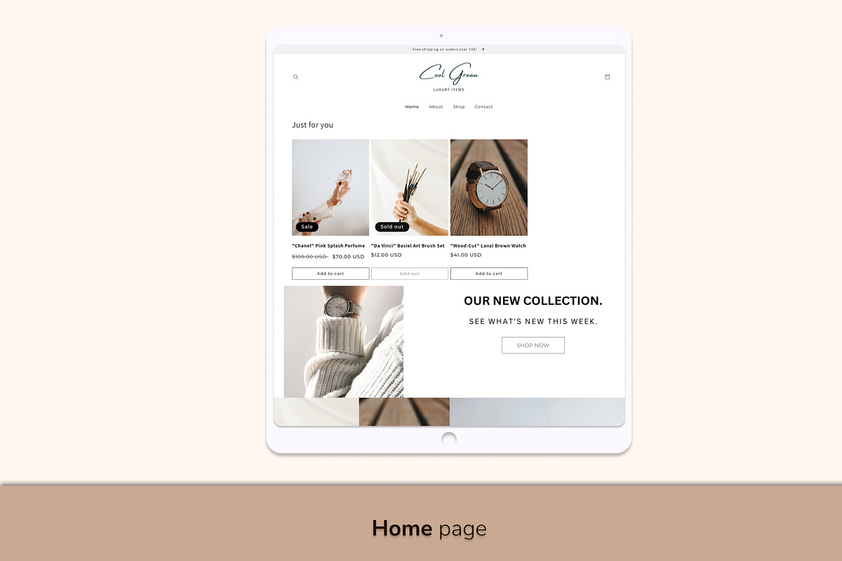 Cool Green Shopify 2.0 Theme, a HTML Template by Zqdo (Photo 5 of 9)