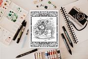 60 Happy Hedgehog Coloring Pages, an Animal Illustration by Blue Digital Studio (Thumbnail 2 of 5)