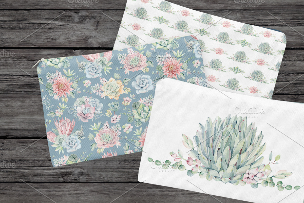 AMAZING SUCCULENTS Watercolor set, an Illustration by Lemaris (Photo 9 of 9)