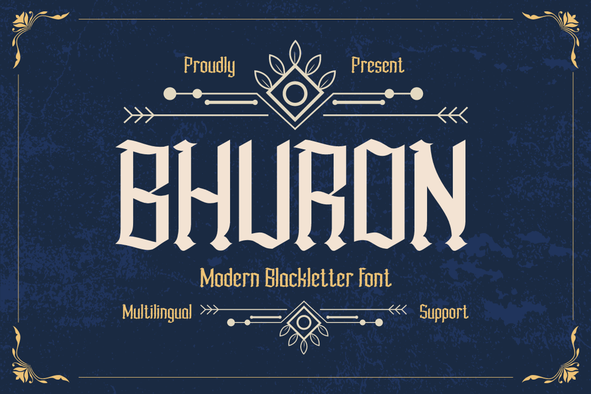 Bhuron, a Blackletter Font by twinstd (Photo 1 of 13)