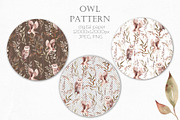 Watercolor Owl Collection, a Texture Illustration by YuliyaArtGarden (Thumbnail 8 of 10)