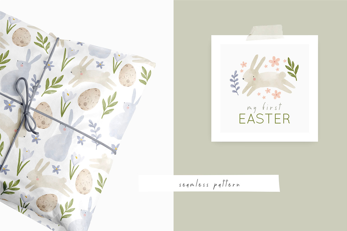 Happy Easter! Watercolor spring set, an Animal Illustration by Cute And Wild (Photo 4 of 8)