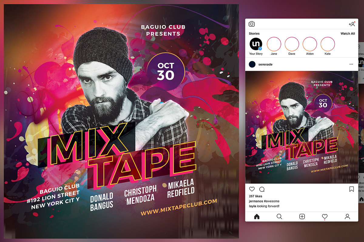 Mixtape Flyer, a Flyer Template by KiraYamato Design Studio