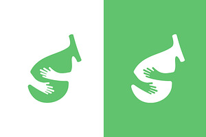 Gallbladder and hands logo, an Object Illustration by GraphiShop