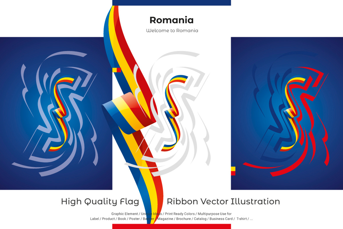 Romania flag ribbon vector, a Templates & Theme by Simbos (Photo 2 of 9)