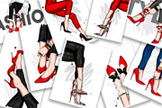 Stylish high-heeled shoes. Vector., an Object Illustration by Vitaliy Grin (Thumbnail 3 of 3)