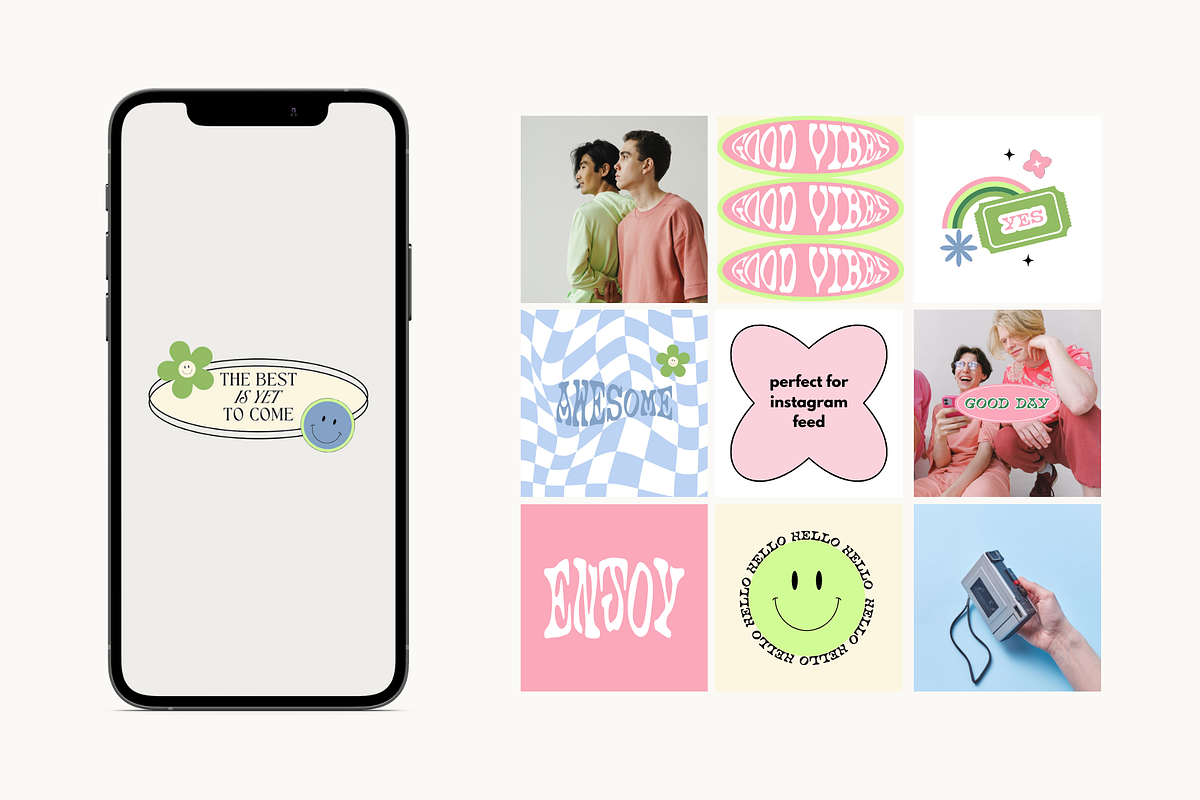 Good vibes Stickers Collection, an Object Graphic by Alina Karpenko (Photo 4 of 9)