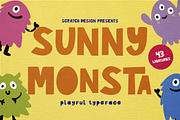 Sunny Monsta - Playful Typeface, a Sans Serif Font by Scratch Design (Thumbnail 1 of 15)