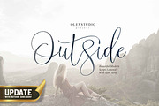 OUTSIDE Font Duo (UPDATE), a Script Font by Olexstudio (Thumbnail 1 of 8)