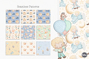 Little Prince clip arts and patterns, an Illustration by Tita Creative Studio (Thumbnail 3 of 6)