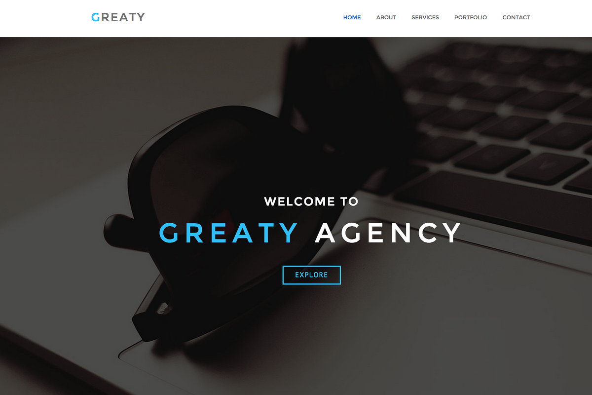 GREATY - One Page HTML Template, a HTML Template by Riccardo Borchi (Photo 1 of 4)