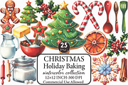 Christmas Holiday Baking Clipart, an Illustration by Libby Wishes (Thumbnail 1 of 9)