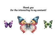Adorable Butterfly Clipart Bundle, an Animal Illustration by InkyQueenArt (Thumbnail 5 of 5)