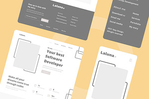 Software Developer Wireframe Website