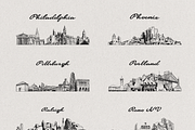 Hand-Drawn USA City Skylines, a Work Illustration by TheMountBirdStudio (Thumbnail 7 of 11)