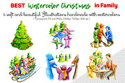Christmas Clipart Watercolor, an Illustration by denisespinoza (Thumbnail 1 of 7)