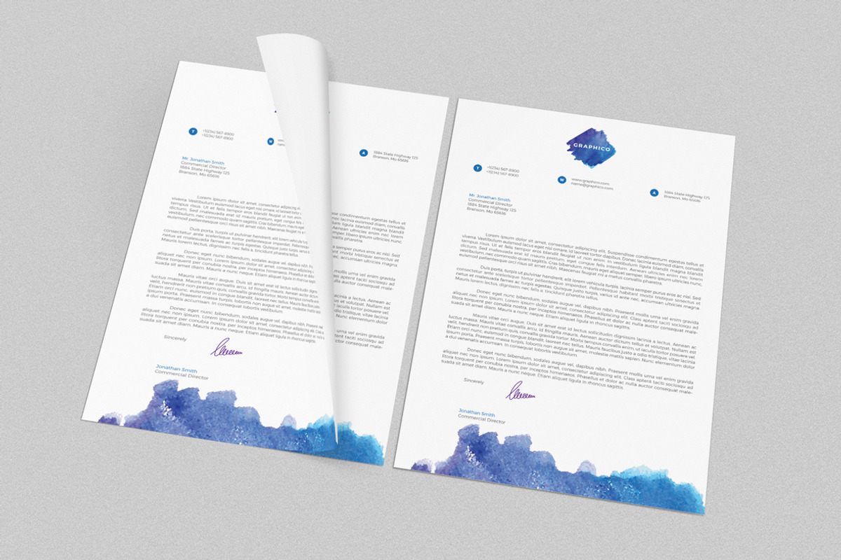 Corporate Letterhead 11 with MS Word, a Stationery Template by ND Design (Photo 6 of 9)