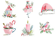 Watercolor Christmas Clipart, an Illustration by Craft Nest (Thumbnail 6 of 6)