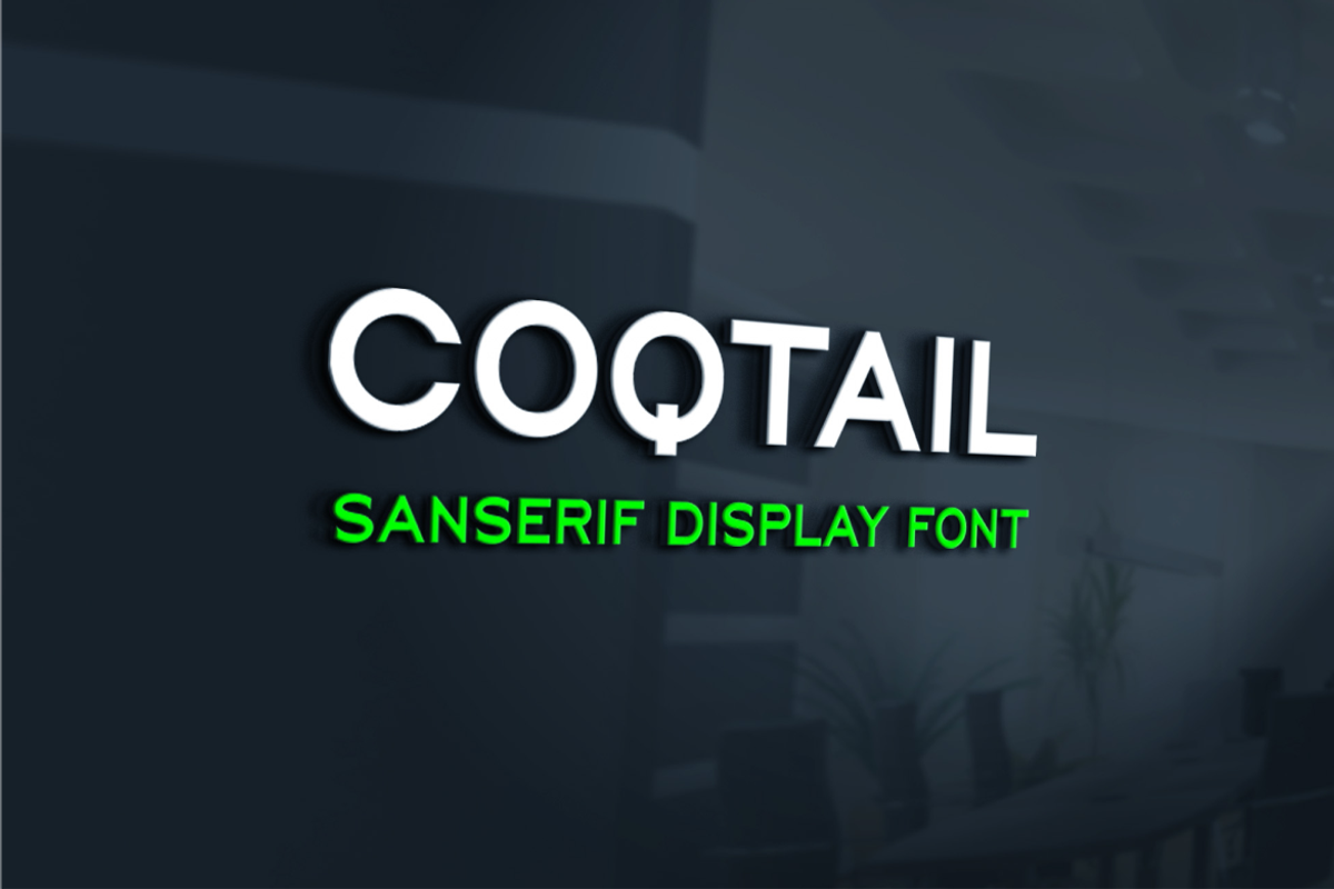 Coqtail font, a Sans Serif Font by brahamb_design (Photo 3 of 5)