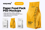 Matte Paper Food Bag PSD Mockups Set, a Packaging Mockup by easy.way (Thumbnail 1 of 7)
