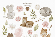 Mom & Baby Animals Floral Collection, an Animal Illustration by polikarpovaart (Thumbnail 11 of 12)
