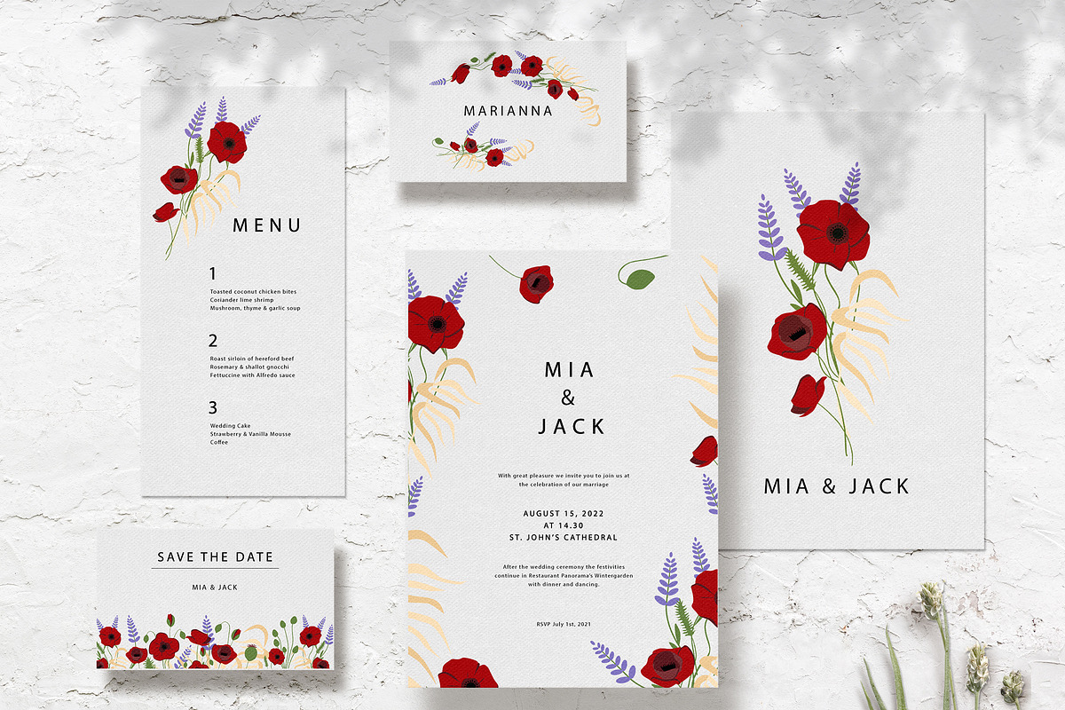 Poem of Flowers Design Set, a Decorative Illustration by WildStrawberry Magic (Photo 14 of 23)