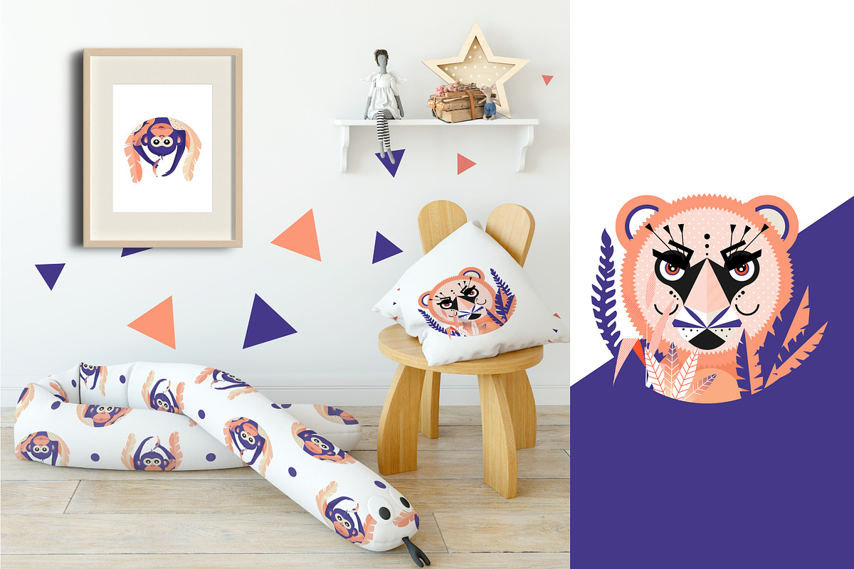 Geometric animals and birds, an Animal Illustration by TashaDraw (Photo 4 of 10)