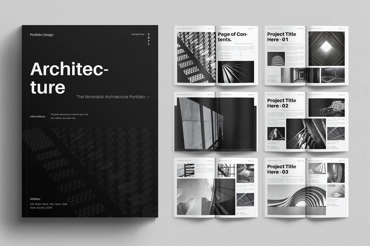 Architecture Portfolio Brochure, a Brochure Template by E-Type (Photo 1 of 7)